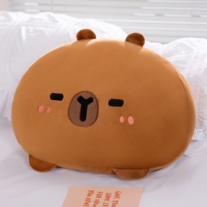 Cute Kawaii Capybara Plush Throw Pillow - 15.74in Stuffed Animal Toy, Perfect Birthday Gift for Girls, Soft Home Decor