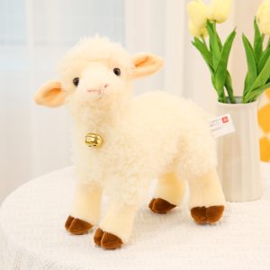 Cute Simulation Small Goat Plush Toy, Celebrity Style Lamb Doll Gift for Girls, Valentine's Day Present