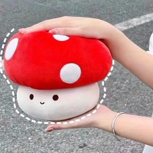 8-inch mushroom pillows, cartoon plush toys, cute retro style plush toys, perfect for Christmas/ birthday/ Thanksgiving gifts, home decor