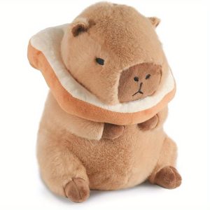 Cute Capybara Plush Pillow with Bread Kawaii Soft Capybara Plush Doll Pillow Capybara Stuffed Animals Toys for Kids Girls Boys