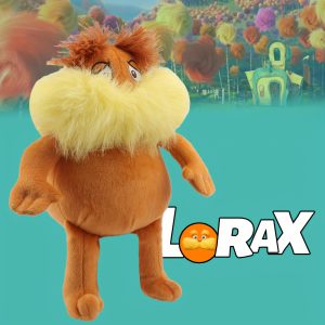 Dr. Seuss The Lorax Plush Toy - Cute Kawaii Cartoon Anime Companion, Soft Polyester Filling Pillow for Sofa & Room Decor, Perfect Birthday Gift for Friends and Family