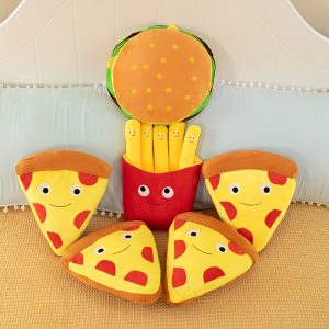 8PCS Package, Western Food Pillow, Pillow Pillow, French Fries, Burger, Pizza, Plush Toys!